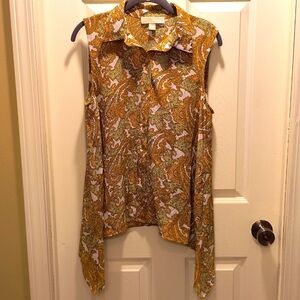 Michael Kors Flowy Button Up Tank